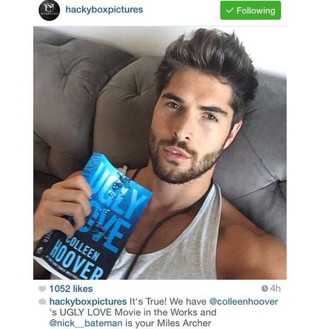 Get ready for hotness. Nick Bateman as Miles Archer ❤️ Ugly Love by Colleen Hoover Tate And Miles Ugly Love, Miles Ugly Love, Tate And Miles, Ugly Love Aesthetic, Greek Male Models, Miles Archer, Nick Bateman, Hbd Quotes, Colleen Hoover Books