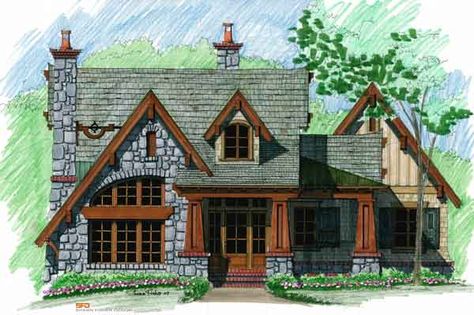 Natural Element Homes, Tudor Style Cottage Plans, 4 Bed Cottage Floor Plans, Storybook Homes Floor Plans, Stone Cottage Floor Plans, House Design Cottage, Storybook Cottage House Plans, Laurel Cottage, Stone Cottage Homes