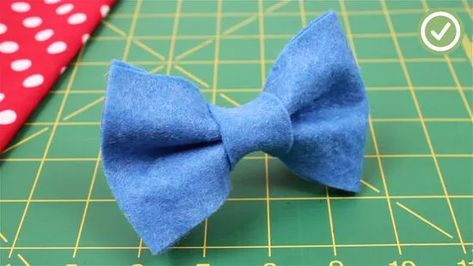 3 Ways to Make a Bow Tie - wikiHow How To Make A Bow Tie, How To Sew A Bow Tie, Make A Bow Tie, No Sew Bow, Mickey Mouse Costume, Make A Bow, Bow Tie Dress, Boys Bow Ties, Diy Backdrop