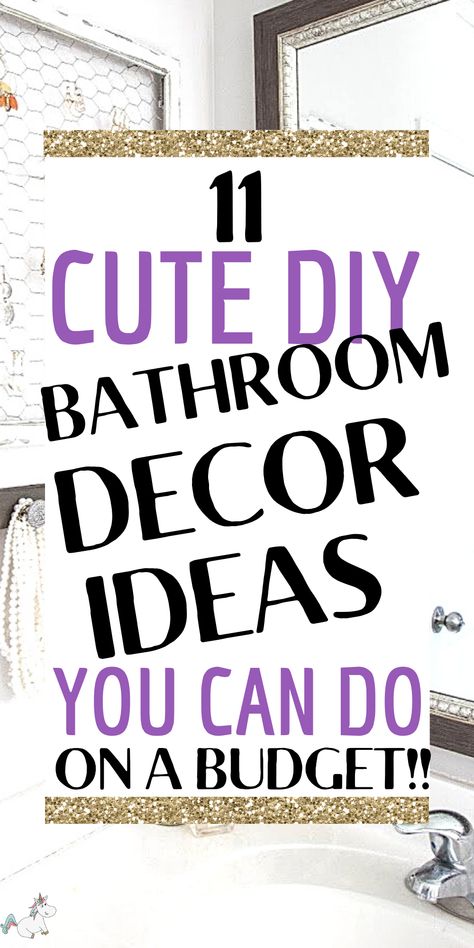 Bathroom Decor Ideas Half Baths, Cute Bathroom Makeover, Useful Bathroom Decor, Idea For Bathroom Decorating, Dyi Home Decor On A Budget Bathroom Small Spaces, Washroom Makeover Budget, Cheap Diy Bathroom Decor, Ideas For Half Bathroom Decor, Accessories For Small Bathroom