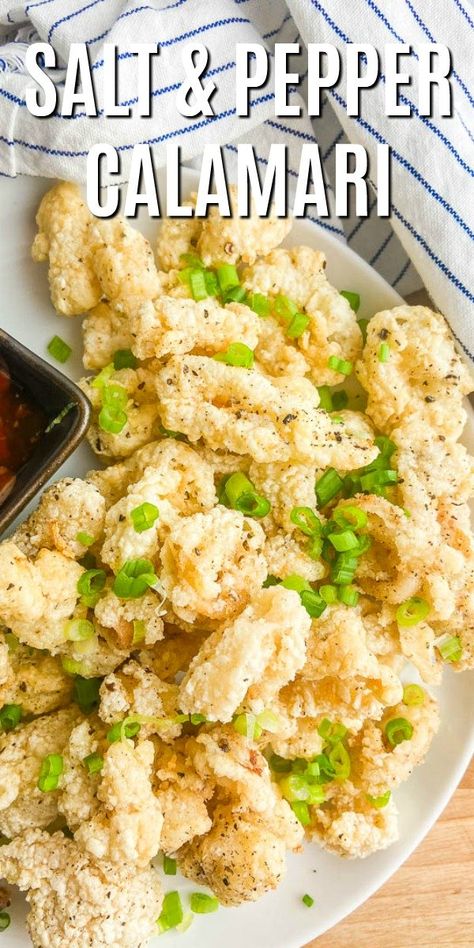 Salt and Pepper Calamari Recipe - Life's Ambrosia Appetizers Meat, Salt And Pepper Calamari, Appetizers Seafood, Calamari Recipe, Salt And Pepper Squid, Plating Food, Keto Meat, Presentation Food, Octopus Recipes