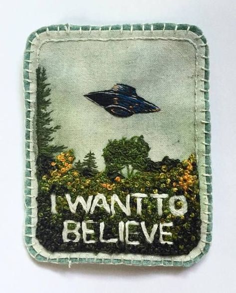 I Want To Believe, 자수 디자인, Crewel Embroidery, Hand Embroidery Stitches, Hand Embroidery Patterns, Embroidery Inspiration, Embroidery Patches, Embroidery And Stitching, Embroidery Art