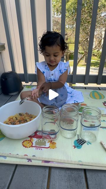 Ruthika K Bajaj - Mom Explorer🫶🏻 on Instagram: "Today we’re keeping it screen-free with two pasta activities! First, we took mason jars and used tape to mark different levels. The goal? Fill the jars with pasta up to the line and stop. 
A great way to learn when to stop! 

Next, our favorite—pasta sorting! This simple but time-consuming task keeps toddlers engaged for up to 30 minutes. Place different types of pasta in front of their matching jar and let your child sort them out. Perfect for those screen-free afternoons!

#screenfreeplay #pastagames #toddlerfun #sensoryplay #handsonactivities #learningthroughplay #toddleractivities #funwithkids #earlylearning #momlife

Toddler pasta activities
Screen-free toddler activities
Sensory play ideas
Fun with pasta for kids
Sorting activities fo Pasta Activities For Kids, Pasta Activities, Sorting Activities For Toddlers, Pasta For Kids, Simple Toddler Activities, Different Types Of Pasta, Types Of Pasta, Sensory Play Ideas, Learning Activities For Kids