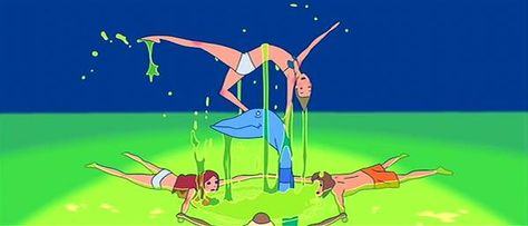 Mind Game 2004 by Masaaki Yuasa Mind Game Masaaki Yuasa, Mind Game 2004, Mind Game Anime, Masaaki Yuasa, 30 Day Art Challenge, Mind Games, Movie Stills, Movie Game, Art Challenge