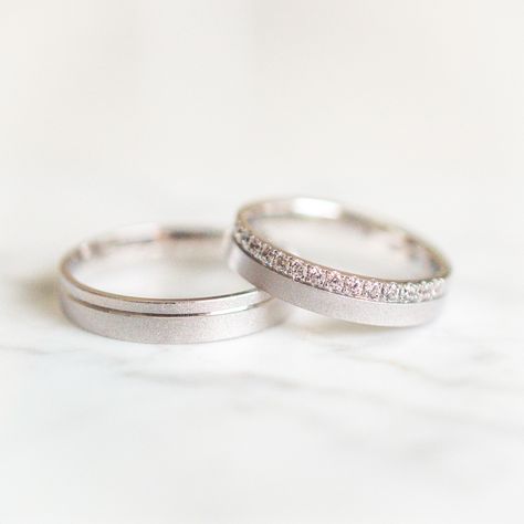 Cute Promise Rings, Couple Ring Design, His And Hers Rings, Marriage Ring, Engagement Rings Twisted, Couple Wedding Rings, Gold Diamond Wedding Band, Aquamarine Engagement Ring, Couple Rings