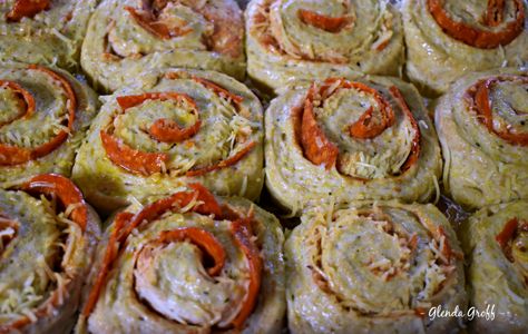 Around The Family Table Sourdough, Sourdough Pizza Buns, Sourdough Savory Rolls, Sourdough Discard Pizza Rolls, Sourdough Pizza Rolls, Thm Sourdough, Amish Starter, Sourdough Donut Recipe, Savory Rolls