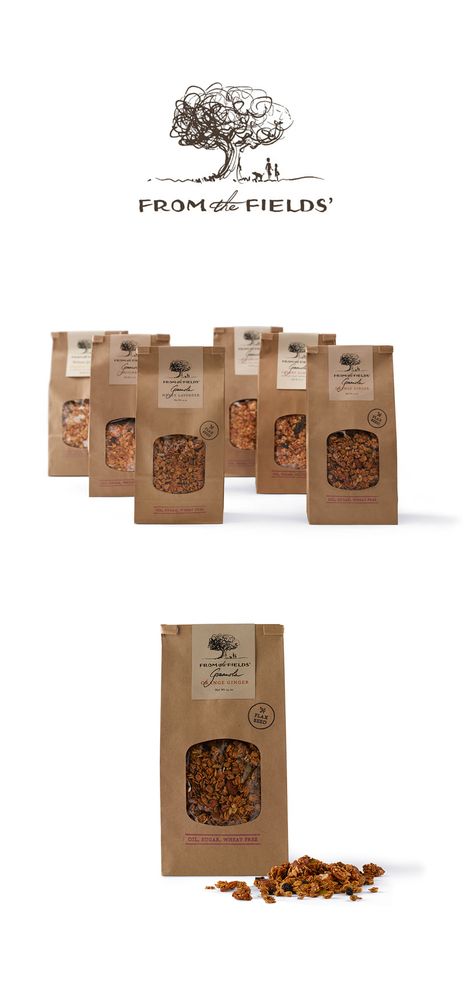 Homemade Granola Packaging Ideas, Granola Jar Packaging, Granola Branding Packaging, Granola Logo Design, Granola Package Design, Artisan Food Packaging, Natural Food Packaging, Food Logo Design Identity Branding, Granola Packaging Ideas