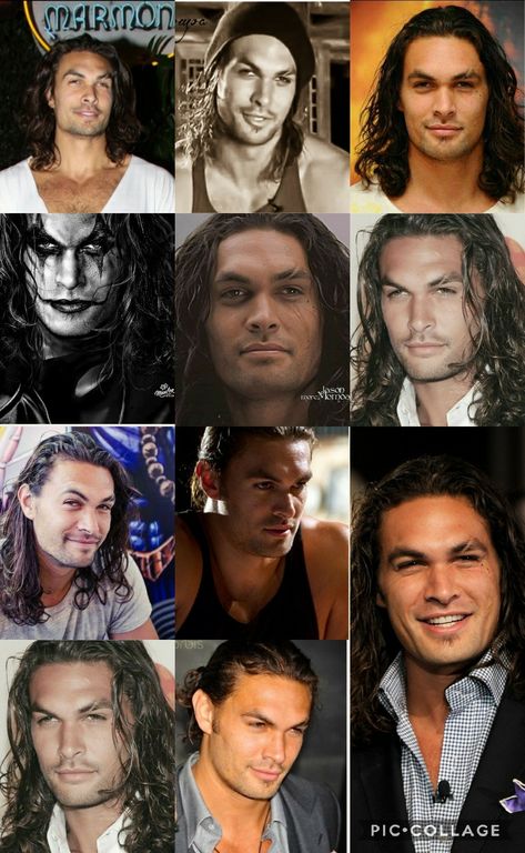 Collage created by Carmen Critchlow. Jason Momoa Gif, Duncan Idaho, Really Bad Tattoos, Jason Momoa Lisa Bonet, Men Actors, Different Beard Styles, Jason Momoa Shirtless, Siren Eyes, Jason Momoa Aquaman