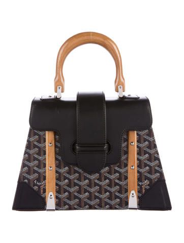 Goyard Goyardine Saigon PM Goyard Saigon, Classy Purses, Goyard Bag, Black Chevron, Wood Trim, Cute Purses, Designer Gifts, Bag Handle, The Bag