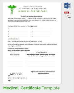 Medical Report Template Free Downloads | TEMPLATES EXAMPLE Fake Medical Certificate, Medical Certificate Template, Medical Certificate, Blank Certificate Template, Doctors Note Template, Free Certificate Templates, Awards Certificates Template, Note Template, Doctors Note