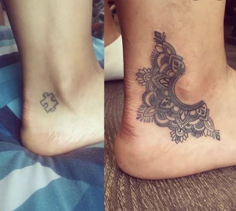 Cover Ankle Tattoo, Spiritual Ankle Tattoos For Women, Inner Ankle Tattoo Coverup, Cover Up Foot Tattoos For Women, Cover Up Tattoo Ankle, Ankle Scar Tattoo Cover Up, Mandala Ankle Tattoo, Ankle Tattoo Mandala, Ankle Tattoos For Women Mandala