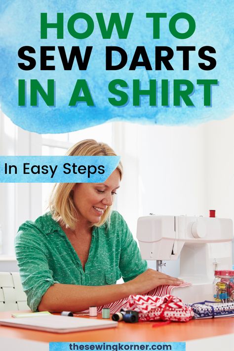 Sewing Darts In A Shirt, How To Put Darts In A Shirt, Diy Shirt Alterations, How To Add Darts To A Shirt, How To Sew Darts In A Shirt, How To Tailor A Shirt, How To Sew Darts, Fix Bra, Learning How To Sew