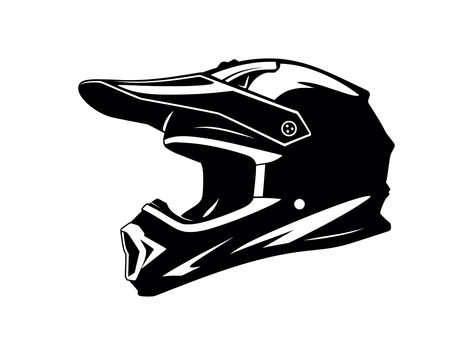 Dirt Bike Helmet, Dirt Bike Helmets, Bike Logo, Full Face Helmets, Simple Illustration, Bike Helmet, Silhouette Cricut, Full Face, Dirt Bike