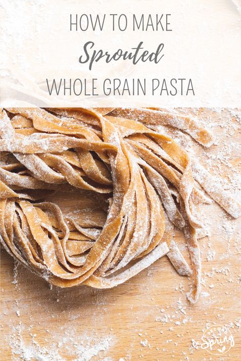 Homemade Whole Grain Pasta, Spelt Flour Pasta Recipe, Spelt Pasta Recipes, Whole Grain Pasta Recipes, Sprouted Recipes, Wheat Pasta Recipes, Spelt Pasta, Pasta Fazool, Whole Grain Pasta