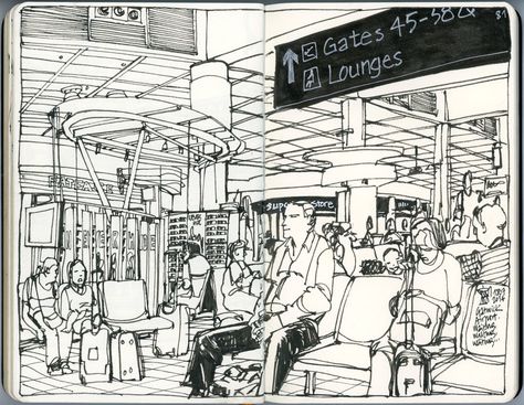 England #22. Gatwick Airport. | by Er tío'e la cafetera Drawing Competition, Travel Sketchbook, Urban Sketch, Architectural Sketch, Pen Sketch, Urban Sketchers, Sketch Inspiration, Ink Sketch, Sketchbook Inspiration