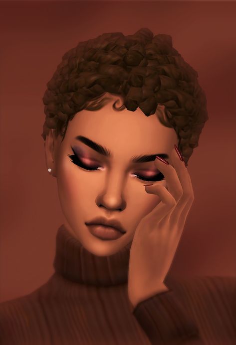 i’d just like to thank @savvysweet for this iconic... : CRYPTICSIM Ravensim Hair, Ts4 Natural Hair, Sims 4 Mods Hair Curly, Sims4 Cc Afro Hair, S4cc Curly Hair, Sims 4 Cc Curly Afro Hair, Sims 4 Cc Short Hair Black Female, Sims 4 Curly Afro, Sims 4 Cc Clothes Black Female Hair