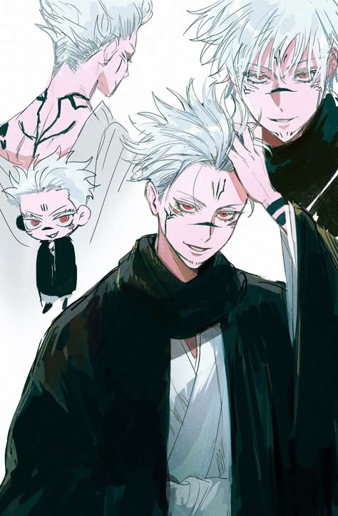 — gojo satoru ; from #jujutsukaisen ! by fallsoki - twitter High School Gojo Satoru, Gojo X Choso, Gojo Satoru Outfit, Gojo Shibuya, Sukuna X Gojo, Gojo Satoru Manga, Gojo And Sukuna, Maki Anime, Sukuna Gojo