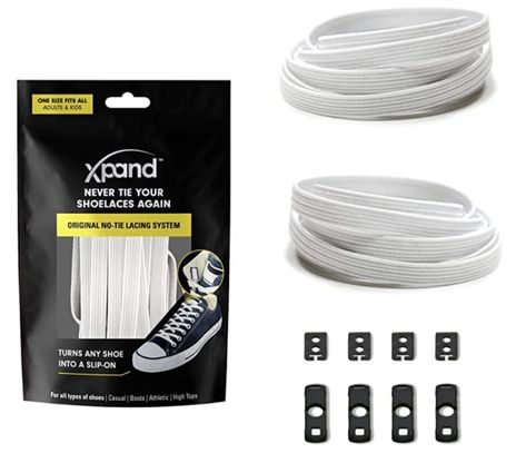 I tried the Xpand No Tie Shoelaces — here's what I thought No Tie Shoelaces, No Tie Laces, Elastic Shoe Laces, Lace Flats, Tie Shoelaces, Shoe Repair, Elastic Laces, Shoe Care, Casual Boots