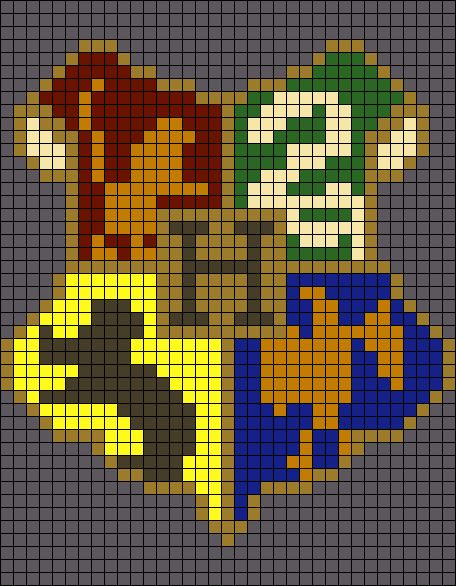 Alpha pattern #61669 | BraceletBook Small Harry Potter Pixel Art, Crochet Grid Patterns Harry Potter, Crochet Alpha Pattern Harry Potter, Pixel Art Pattern Harry Potter, Harry Potter Grid Pattern, Hogwarts Pixel Art, Harry Potter Alpha Pattern, Harry Potter C2c, Pixel Art Harry Potter