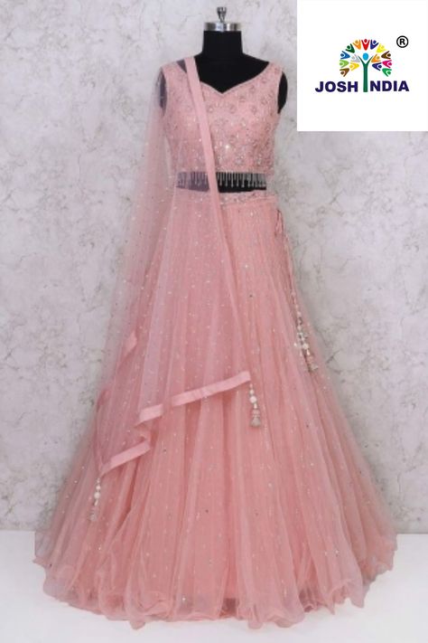 Peach Color Wedding, Light Pink Lehenga, Akanksha Singh, Lehenga Designs Latest, Latest Designer Lehenga, Lehenga Choli For Wedding, Pink Lehenga Choli, Choli For Wedding, Bridal Lengha