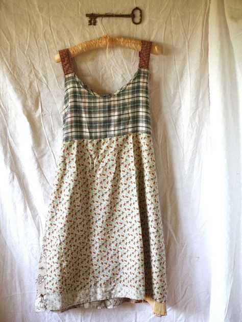 upcycled dresses | Upcycled Dress Women's Plus Size ClothingD by UnicycleAssembly Meme Costume, Look Grunge, Upcycled Dress, Recycled Fashion, Ropa Diy, Refashion Clothes, Handmade Dresses, Dream Clothes, Sewing Clothes