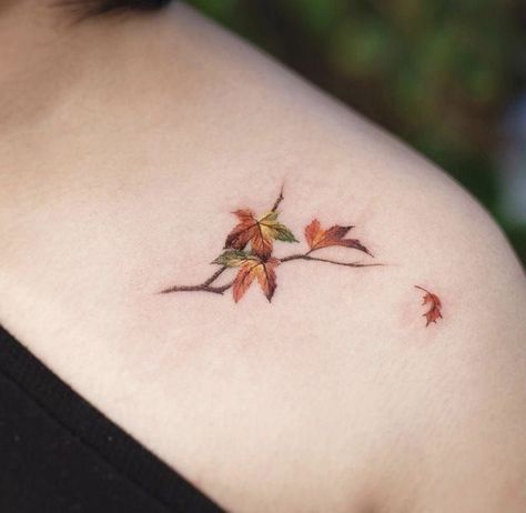 Fall Leaves Tattoo, Street Art Tattoo, Taboo Tattoo, Autumn Tattoo, Wing Tattoo Designs, Witch Tattoo, Sun Tattoos, Collar Bone Tattoo, Small Tattoo Designs