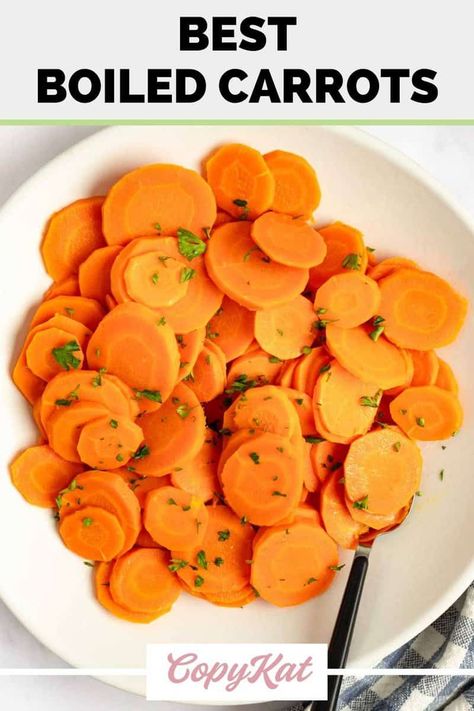 Carrots On The Stove, How To Cook Carrots, Recipe For Mashed Potatoes, Boiled Carrots, Cook Carrots, Vegetable Ideas, Boil Carrots, Fall Fun Food, Healthy Side Dish