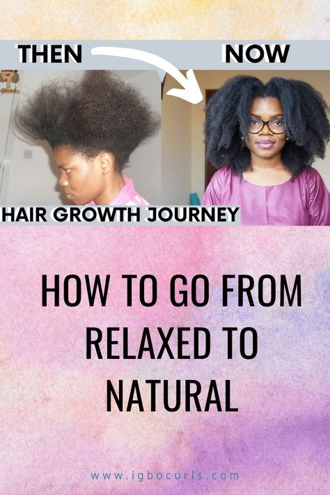 How To Go Natural From Relaxed Hair, Relaxed Hair Journey How To Grow, Transition From Relaxed To Natural Hair, How To Grow Natural Hair Black Women, 4c Relaxed Hair, Going Natural Black Hair, How To Style Relaxed African Hair, Damaged Relaxed Hair, Growing Long Natural Hair