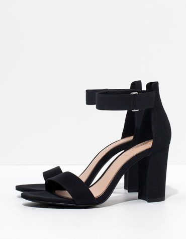 Bershka fashion sandals with heels Hak Tinggi, Cute Shoes Heels, Shoes Heels Classy, Heels Classy, Fancy Shoes, Cute Heels, Girly Shoes, Elegant Shoes, Black Sandals Heels