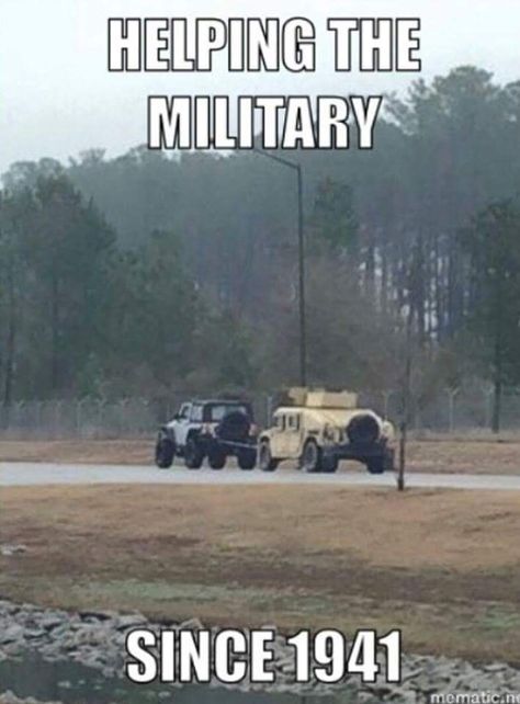 Not Chevy, not Ford.... It's a Jeep thing. Protecting and transporting the military since 1941 Jeep Memes Funny, Jeep Jokes, Jeep Driving, Jeep Humor, Jeep Quotes, Truck Memes, Vintage Chevy Trucks, Vintage Chevy, Badass Jeep