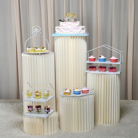 Dessert Table Birthday Party, Diy Dessert Table, Dessert Table Birthday, Wedding Cake Display, Cake Stand Display, Party Dessert Table, Dessert Table Decor, Pedestal Stand, Wedding Dessert Table