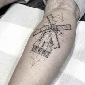 Tattoo artist William Marin | Brazil Windmill Tattoo, Siblings Tattoo For 3, Dutch Tattoo, Tattoo Ideas Inspiration, Minimalistic Tattoo, Sketch Style Tattoos, Famous Tattoo Artists, Create A Tattoo, Sibling Tattoos