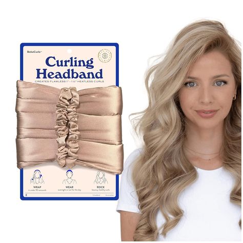 Curling Headband, Heatless Curling Rod Headband, Curling Rod Headband, Curls Without Heat, No Heat Hair Curlers, Heatless Curling Rod, Heatless Curling, Hair Without Heat, Heatless Hair