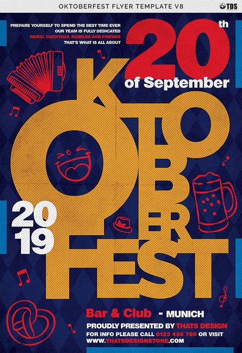 Beer Event Poster, Oktoberfest Graphic Design, Oktoberfest Poster Design, Oktoberfest Illustration, October Poster, Beer Flyer, Oktoberfest Poster, Oktoberfest Flyer, Oktoberfest Design