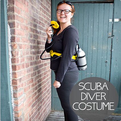 Coworker Costumes, Diy Scuba Diver Costume, Shark Exhibit, Under The Sea Costume, Scuba Outfit, Cherry Float, Diver Costume, Scuba Diver Costume, Under The Sea Costumes