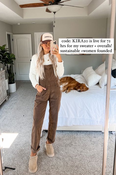 Monroe Sweater: Birch curated on LTK Outfit Inspo Fall, Casual Fall Outfits, Casual Fall, Fall Outfits, Overalls, Outfit Inspo, Autumn Outfits