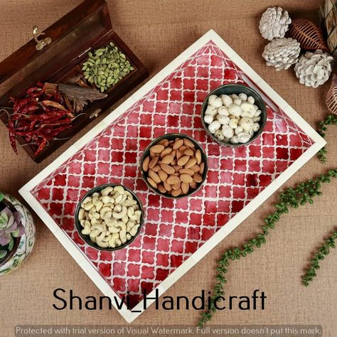 Bone Inlay Floral Pattern Kitchen serving tray Handmade Kitchen Decor Tray, Handmade Wooden Bone Inlay Tray, Handcrafted Coffee Tray Bone Inlay Tray, Decor Tray, Bone Inlay Furniture, Coffee Tray, Rustic Wood Furniture, Inlay Furniture, Handmade Kitchen, Reclaimed Wood Furniture, Handmade Kitchens