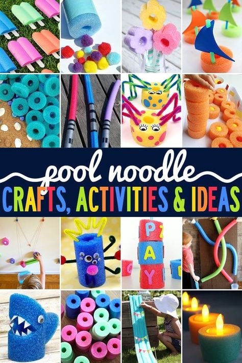 Get ready for summer with these super fun pool noodle crafts, epic pool noodle activities, plus lots of other fun pool noodle ideas. Everyone will love these fun summer activities using pool noodles, with lots of creative, fun ways for you and your kids to enjoy summer, and create memories together. Try these with toddler, preschool, pre-k, kindergarten, first grade, 2nd grade, 3rd grade, 4th grade, 5th grad,e and 6th graders. Pool Noodle Activities, Pool Noodle Ideas, Easy Snow Globe Craft, Noodle Ideas, Noodle Crafts, Epic Pools, Noodles Ideas, Noodle Art, Pool Noodle Crafts