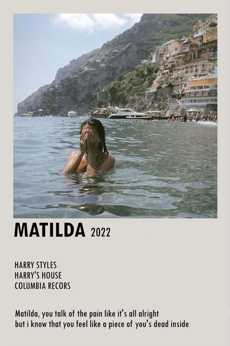 Harry Styles Matilda Aesthetic, Matilda By Harry Styles, Harry Styles Matilda, Song Posters, Harry Styles Poster, Wallpapers Vintage, Minimalist Poster, Matilda, Pretty Wallpapers