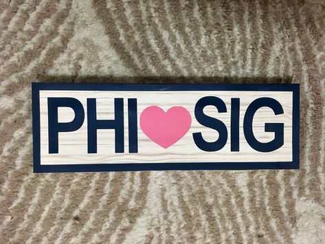 Sorority Canvas Sigma Kappa, Tri Sigma Letters, Phi Sigma Sigma Canvas, Tri Sigma Canvas Sorority Crafts, Sorority Canvas Phi Sigma Sigma, Phi Mu Canvas, Paddle Ideas, Canvas Diy, Phi Sigma Sigma