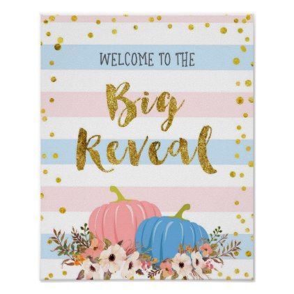 Floral Pumpkin Gender Reveal Welcome Sign Gender Reveal Fall Decorations, Pumpkin General Reveal, Pastel Pumpkin Gender Reveal, Pink And Blue Pumpkins Gender Reveal, Gender Reveal Entrance Sign, Pumpkin Gender Reveal, Glitter Baby Shower, Signed Artwork, Happy Party