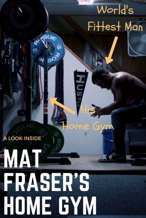 The World's Fittest Man, Mathew Fraser, has one of the best equipped home gyms for its size in the world! See it in all it's glory as well as his equipment list here! Garage Gym Crossfit, Home Crossfit Gym Ideas, House Gym Room, Home Crossfit Gym, Home Gym Crossfit, Best Home Gym Setup, Fraser Crossfit, Backyard Bungalow, Crossfit Garage Gym