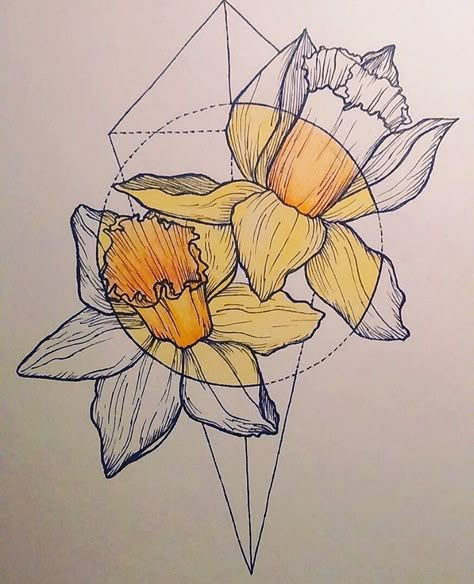 Geometric Art Flower, Flower Drawings, Tattoo Inspirations, Painting And Drawing, Amazing Art Painting, Pen Art, Things To Draw, Geometric Art, Art Drawings Sketches