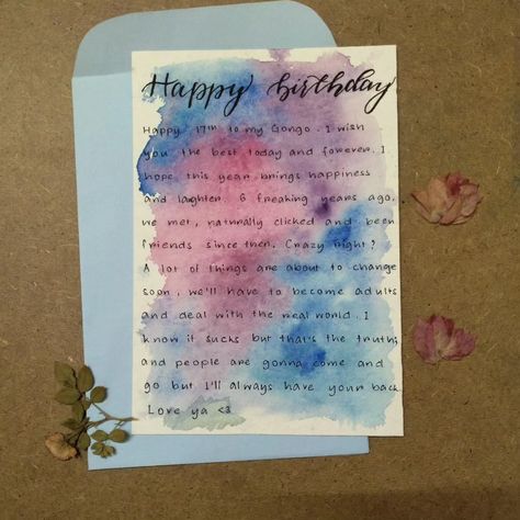 Diy Birthday Cards For Teacher, Bestie Birthday Cards Diy, Bff Birthday Card Ideas Aesthetic, Handmade Gifts For Bsf, Handmade Birthday Card Ideas For Bestie, Birthday Diary Ideas, Birthday Letters Aesthetic, Handmade Birthday Cards For Bestie, Aesthetic Card Ideas For Friends