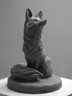 Clay Fox, Sculpting Techniques, Fox Sculpture, Wolf Sculpture, Sculpture Art Clay, Denver Art, Ceramic Techniques, Body Figure, Paper Animals