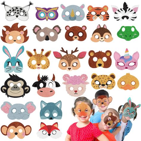 PRICES MAY VARY. Cute Animal Design: these jungle animal masks adopt various animal patterns including lion, pig, rhino, monkey, fox, owl, deer, horse, porcupine, bear, elephant, giraffe and so on; They are full of childlike innocence, bright colors and cute patterns, easy to attract others' attention; The attractive and creative design can make your party more colorful and jubilant Jungle Themed Masks: you will receive a total of 48 pieces of animal masks for kids with 24 designs, 2 pieces per Paper Masks For Kids, Up Party Favors, Safari Theme Birthday Party, Animal Masks For Kids, Animal Theme Birthday, Masks For Kids, Animal Dress Up, Animal Face Mask, Dress Up Party