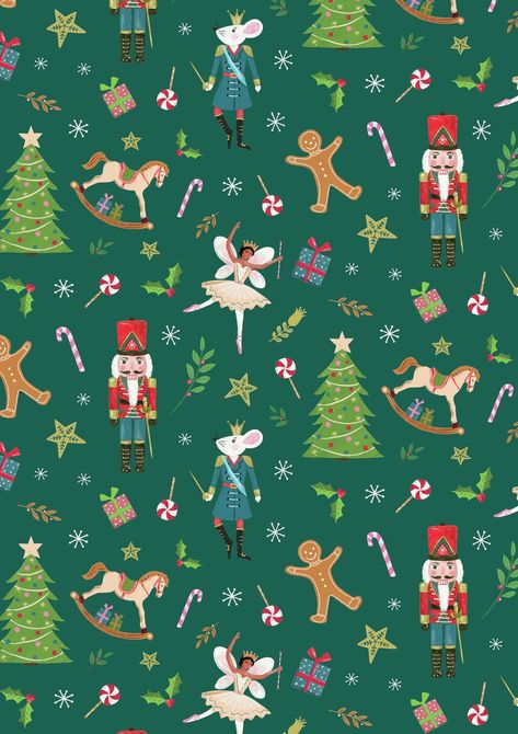 Christmas Wreaths Wallpaper, Nutcracker Background, Christmas Green Wallpaper, Green Christmas Background, Pastel Christmas Decor, Xmas Pattern, Christmas Phone Wallpaper, Advocate Art, Christmas Inspo