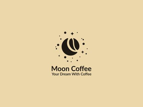 Moon Cafe Design, Moon Coffee Logo, Moon Cafe Logo, Coffee Shop Logo Design Ideas, Coffee Logo Design Ideas, Coffee Logo Ideas, Kopi Starbucks, Logo Lune, Coffee Logos