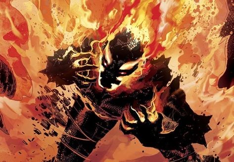 Fire Monster Concept Art, Fire Oc Art, Fire Character Design Male, Super Powers Art, Alien Concept Art, Creature Concept Art, Ghost Rider, Ethereal Art, Creature Concept