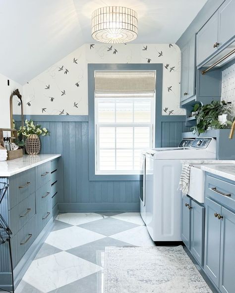 All Posts • Instagram Blue Laundry Room, Laundry Room Decor Diy, Cottagecore House, Blue Laundry Rooms, Laundry Room/mud Room, Dream Laundry Room, Luxury Closets Design, Laundry Room Inspiration, Trial And Error